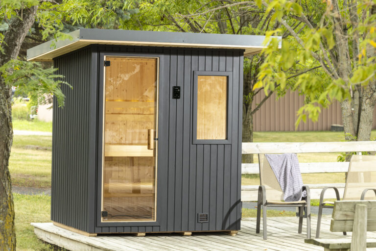 A Finnleo outdoor sauna