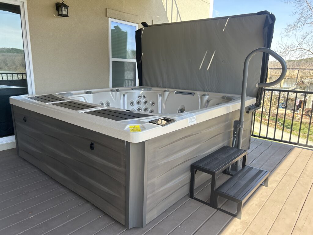 A new hot tub installation